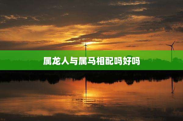 属龙人与属马相配吗好吗