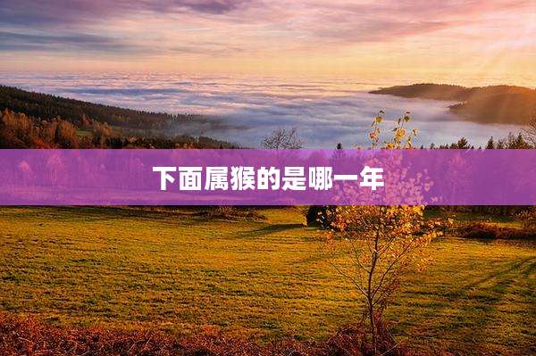 下面属猴的是哪一年