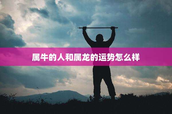 属牛的人和属龙的运势怎么样