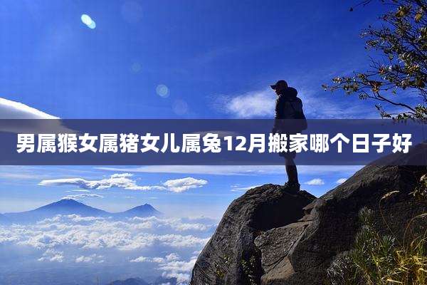 男属猴女属猪女儿属兔12月搬家哪个日子好