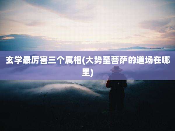 玄学最厉害三个属相(大势至菩萨的道场在哪里)