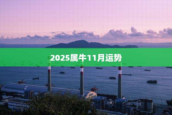 2025属牛11月运势