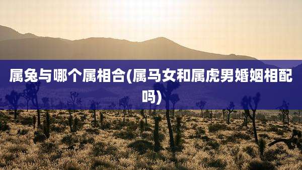 属兔与哪个属相合(属马女和属虎男婚姻相配吗)