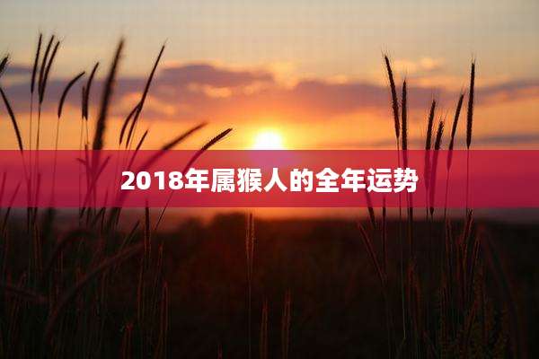 2018年属猴人的全年运势