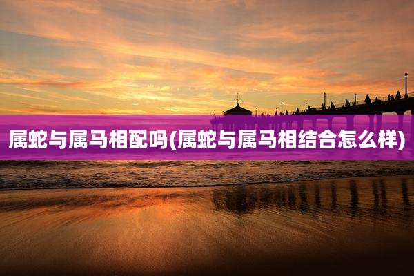 属蛇与属马相配吗(属蛇与属马相结合怎么样)