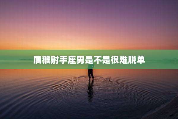 属猴射手座男是不是很难脱单