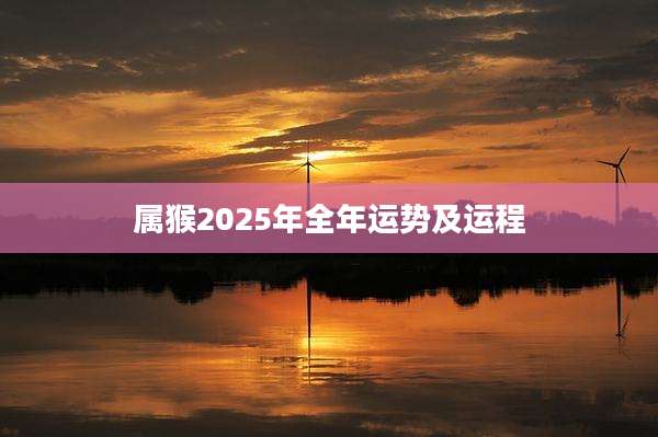 属猴2025年全年运势及运程