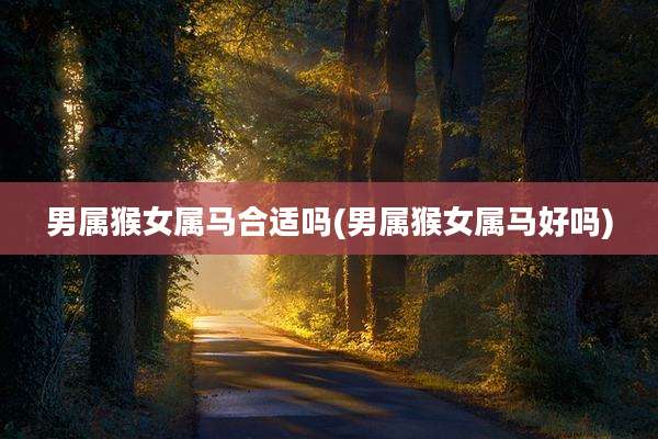 男属猴女属马合适吗(男属猴女属马好吗)