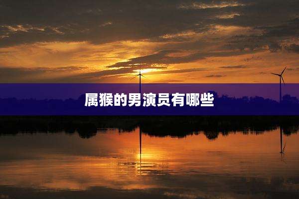 属猴的男演员有哪些