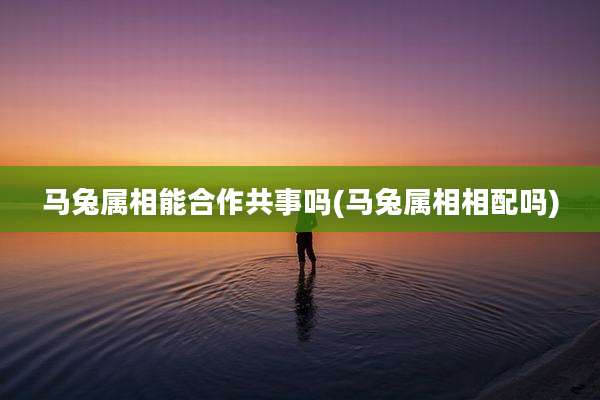 马兔属相能合作共事吗(马兔属相相配吗)