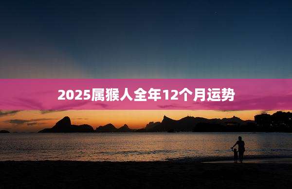 2025属猴人全年12个月运势