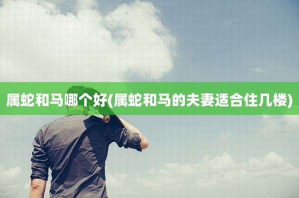 属蛇和马哪个好(属蛇和马的夫妻适合住几楼)