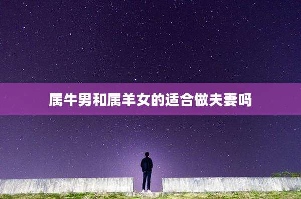 属牛男和属羊女的适合做夫妻吗