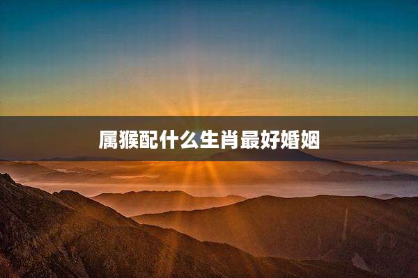 属猴配什么生肖最好婚姻