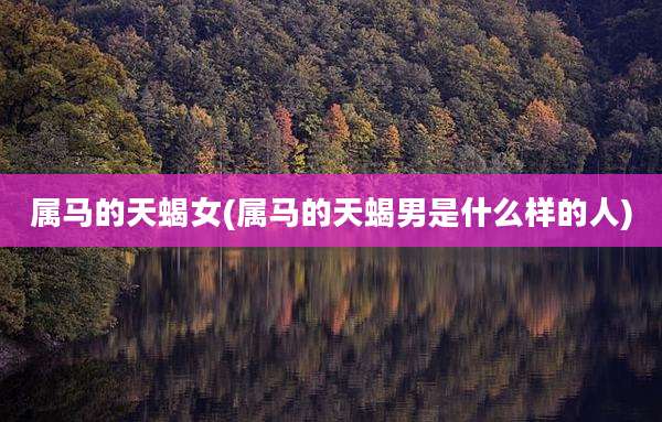 属马的天蝎女(属马的天蝎男是什么样的人)