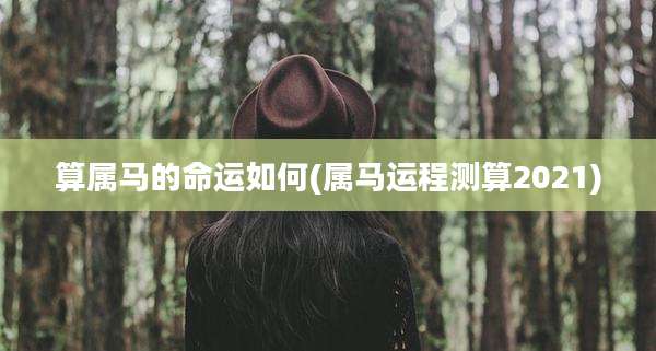算属马的命运如何(属马运程测算2021)