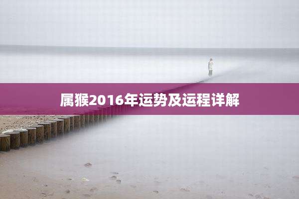 属猴2016年运势及运程详解