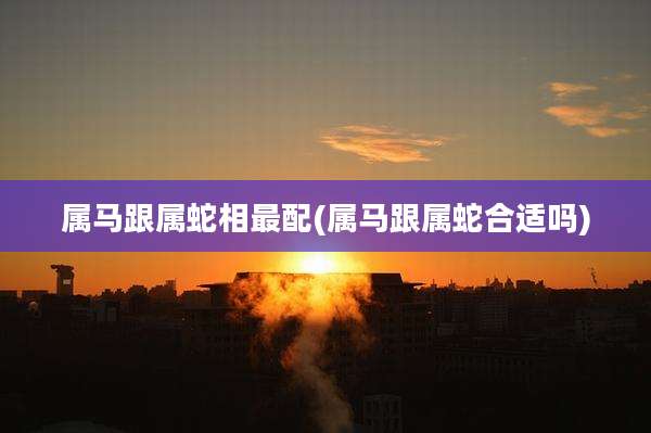 属马跟属蛇相最配(属马跟属蛇合适吗)