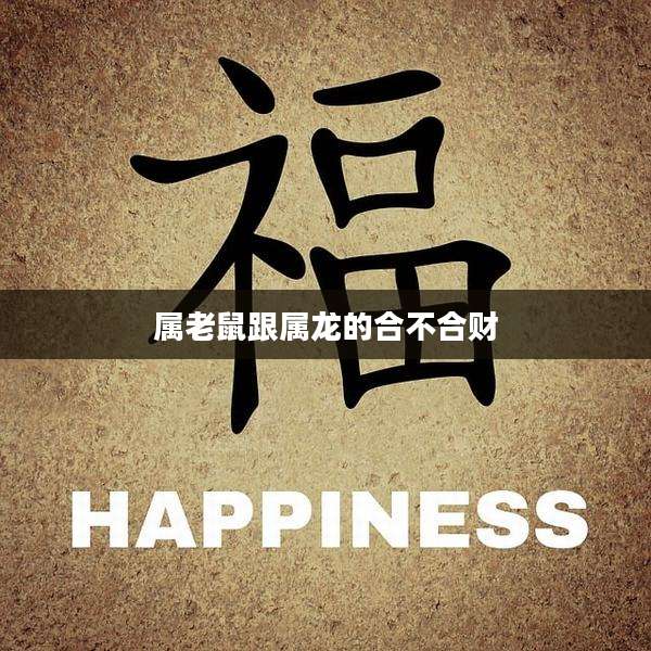 属老鼠跟属龙的合不合财