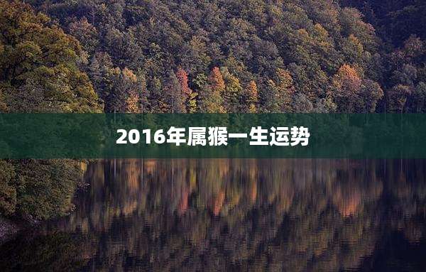2016年属猴一生运势