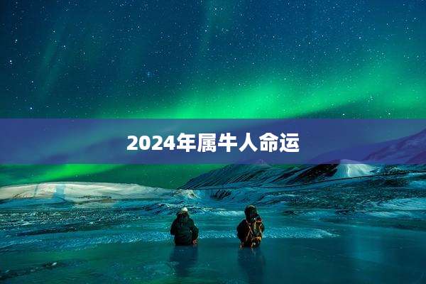 2024年属牛人命运
