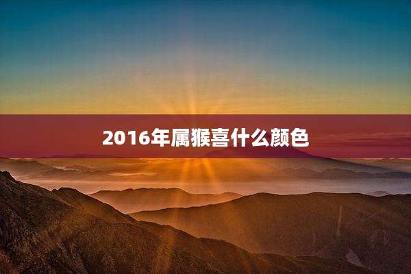 2016年属猴喜什么颜色