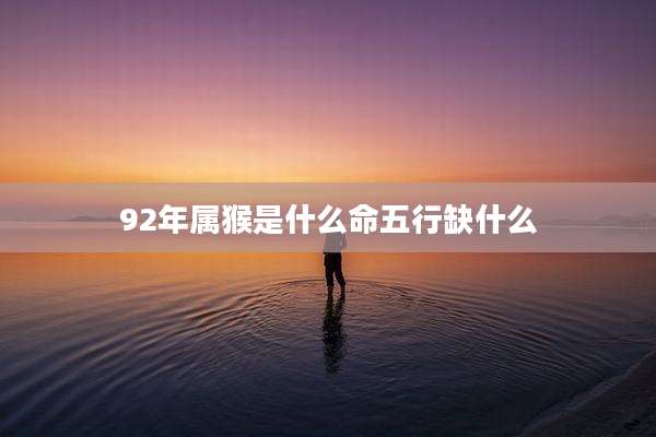 92年属猴是什么命五行缺什么