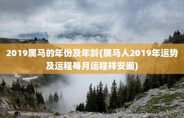 2019属马的年份及年龄(属马人2019年运势及运程每月运程祥安阁)