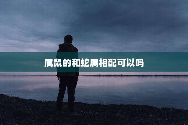 属鼠的和蛇属相配可以吗