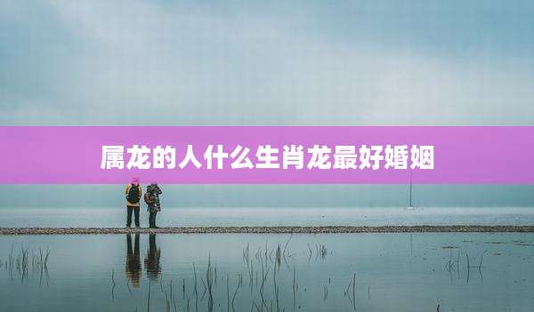 属龙的人什么生肖龙最好婚姻
