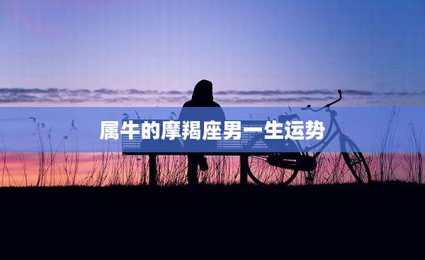 属牛的摩羯座男一生运势
