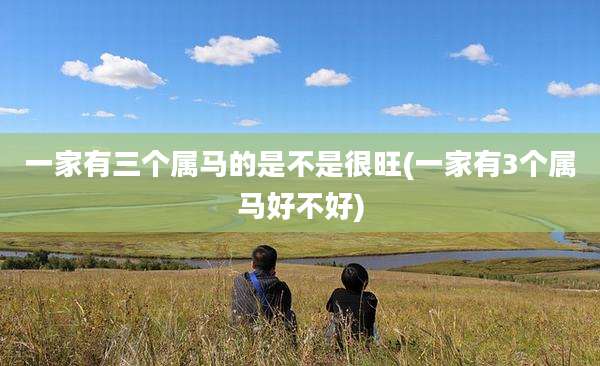 一家有三个属马的是不是很旺(一家有3个属马好不好)