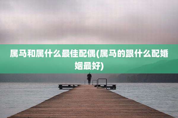 属马和属什么最佳配偶(属马的跟什么配婚姻最好)