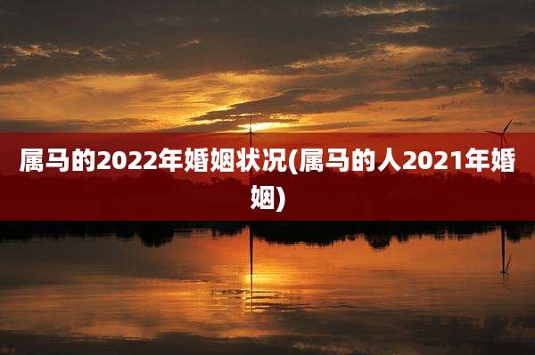 属马的2022年婚姻状况(属马的人2021年婚姻)