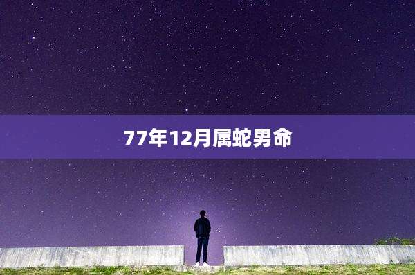 77年12月属蛇男命