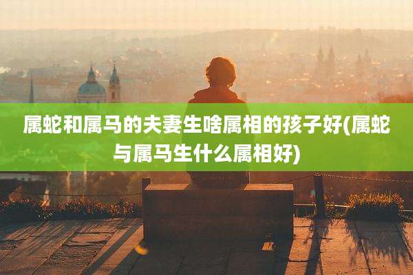 属蛇和属马的夫妻生啥属相的孩子好(属蛇与属马生什么属相好)