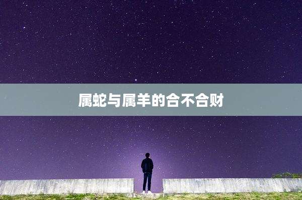 属蛇与属羊的合不合财