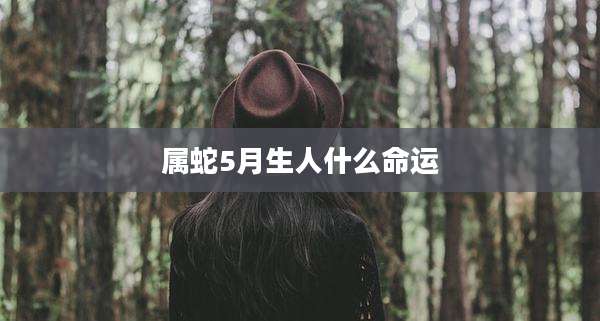 属蛇5月生人什么命运