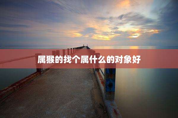 属猴的找个属什么的对象好