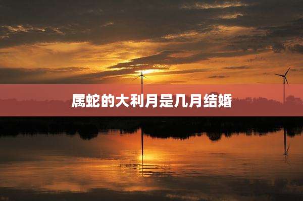 属蛇的大利月是几月结婚