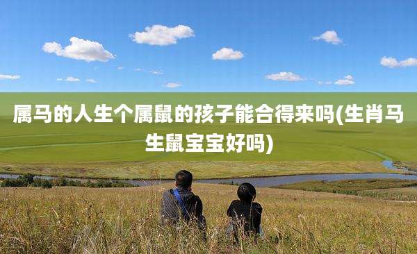 属马的人生个属鼠的孩子能合得来吗(生肖马生鼠宝宝好吗)