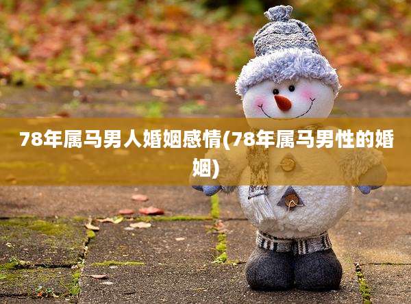 78年属马男人婚姻感情(78年属马男性的婚姻)