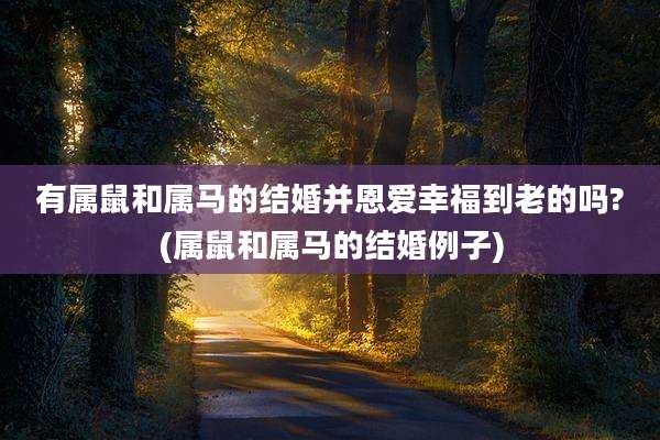 有属鼠和属马的结婚并恩爱幸福到老的吗?(属鼠和属马的结婚例子)
