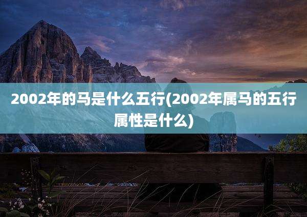 2002年的马是什么五行(2002年属马的五行属性是什么)