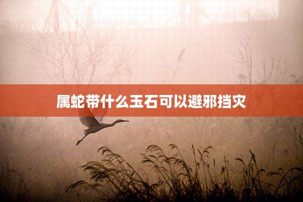 属蛇带什么玉石可以避邪挡灾