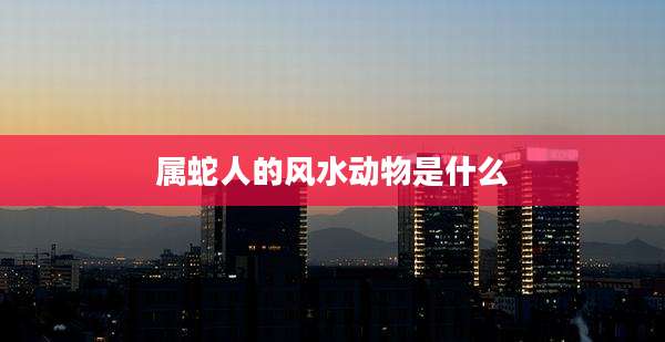 属蛇人的风水动物是什么