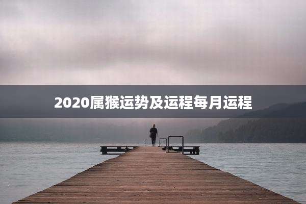 2020属猴运势及运程每月运程