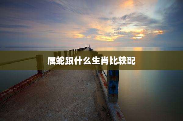 属蛇跟什么生肖比较配