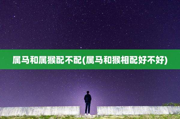 属马和属猴配不配(属马和猴相配好不好)