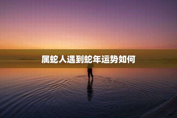 属蛇人遇到蛇年运势如何